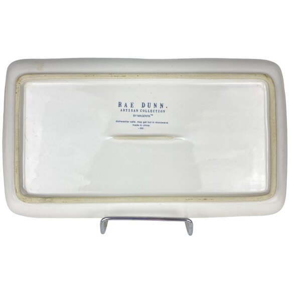 Rae Dunn Artisan Collection "Hello" Ceramic Rectangular Tray 10" X 5" White - Picture 5 of 8